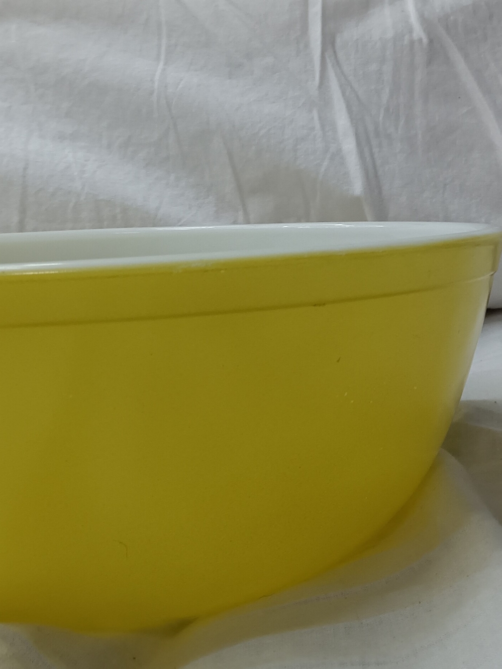 Pyrex Yellow Mixing Bowl with White Interior